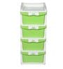Breadfruit Plastic Kids Chest Of Drawers in Pastel Green & Cream Colour