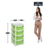 Breadfruit Plastic Kids Chest Of Drawers in Pastel Green & Cream Colour