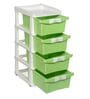 Breadfruit Plastic Kids Chest Of Drawers in Pastel Green & Cream Colour