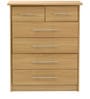 Hanako Chest of Six Drawers in Oak Finish