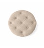 Chester Beige Round Ottoman Stool With Gold Metal Base Chester Beige Round Ottoman Stool With Gold Metal Base