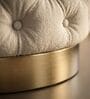 Chester Beige Round Ottoman Stool With Gold Metal Base Chester Beige Round Ottoman Stool With Gold Metal Base