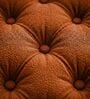 Chester Rust Orange Round Ottoman Stool With Gold Metal Base Chester Rust Orange Round Ottoman Stool With Gold Metal Base