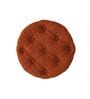 Chester Rust Orange Round Ottoman Stool With Gold Metal Base Chester Rust Orange Round Ottoman Stool With Gold Metal Base