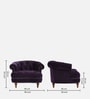 Chesterfield Fabric 1 Seater Sofa in Dark Purple Colour
