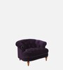 Chesterfield Fabric 1 Seater Sofa in Dark Purple Colour