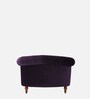 Chesterfield Fabric 1 Seater Sofa in Dark Purple Colour