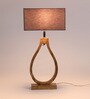 Chesterfield Grey Shade Table Lamp With Fabric Base