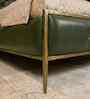 Chesterfield Leather King Size Bed In Green Finish