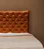 Chesterfield Leather King Size Bed In Tan Finish