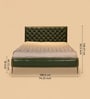 Chesterfield Leather King Size Bed In Green Finish