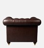 Chesterfield Leather Single Seater Sofa in Brown Colour