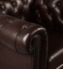 Chesterfield Leather Single Seater Sofa in Brown Colour