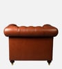 Chesterfield Leather Single Seater Sofa in Cognac Colour