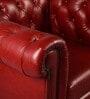 Chesterfield Leather Single Seater Sofa in Red Colour