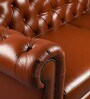 Chesterfield Leather Three Seater Sofa in Cognac Colour