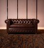 Chesterfield Leather Two Seater Sofa in Brown Colour