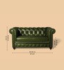 Chesterfield Leather Two Seater Sofa in Olive Green Colour