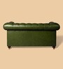 Chesterfield Leather Two Seater Sofa in Olive Green Colour
