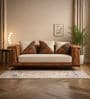 ChesterWeave Leatherette Three Seater Sofa in Brown Colour