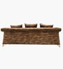 ChesterWeave Leatherette Three Seater Sofa in Brown Colour