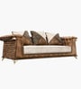 ChesterWeave Leatherette Three Seater Sofa in Brown Colour