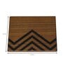 Chevron Brown & Black Wood & Veneer (Set of 6 ) Coasters