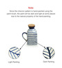 Chevron Hand- Painted 480ml Multicolour Ceramic & Mango Wood Jug with Airtight Lid