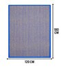 Blue Chevron Jute & Cotton Woven 4X6 Ft Carpet