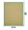 Green Chevron Jute & Cotton Woven 4X6 Ft Carpet