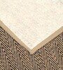 Black Chevron Jute & Cotton Woven 4X6 Ft Carpet