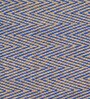 Blue Chevron Jute & Cotton Woven 4X6 Ft Carpet