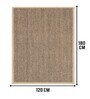 Black Chevron Jute & Cotton Woven 4X6 Ft Carpet