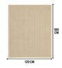 Beige Chevron Jute & Cotton Woven 4X6 Ft Carpet