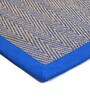 Blue Chevron Jute & Cotton Woven 5X7 Ft Carpet
