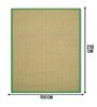 Green Chevron Jute & Cotton Woven 5X7 Ft Carpet