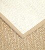 Beige Chevron Jute & Cotton Woven 5X7 Ft Carpet