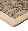 Black Chevron Jute & Cotton Woven 5X7 Ft Carpet