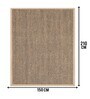 Black Chevron Jute & Cotton Woven 5X7 Ft Carpet