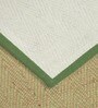 Green Chevron Jute & Cotton Woven 6X9 Ft Carpet