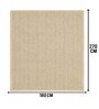 Beige Chevron Jute & Cotton Woven 6X9 Ft Carpet