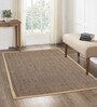 Black Chevron Jute & Cotton Woven 6X9 Ft Carpet