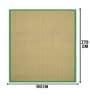 Green Chevron Jute & Cotton Woven 6X9 Ft Carpet