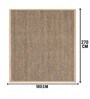 Black Chevron Jute & Cotton Woven 6X9 Ft Carpet