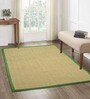 Green Chevron Jute & Cotton Woven 6X9 Ft Carpet