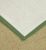 Green Chevron Jute & Cotton Woven 3X5 Ft Carpet