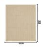 Beige Chevron Jute & Cotton Woven 3X5 Ft Carpet