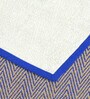 Blue Chevron Jute & Cotton Woven 3X5 Ft Carpet