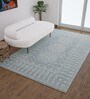 Blue Persian Wool 5 ft x 7 ft Hand Tufted Carpet