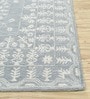 Blue Persian Wool 5 ft x 7 ft Hand Tufted Carpet